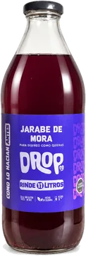 Botella de 1 litro de jugo concentrado de mora DropCo