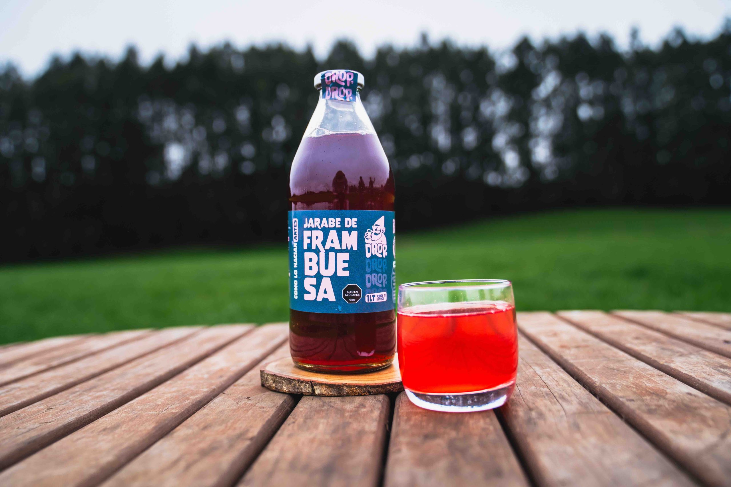 jugo de frambuesa